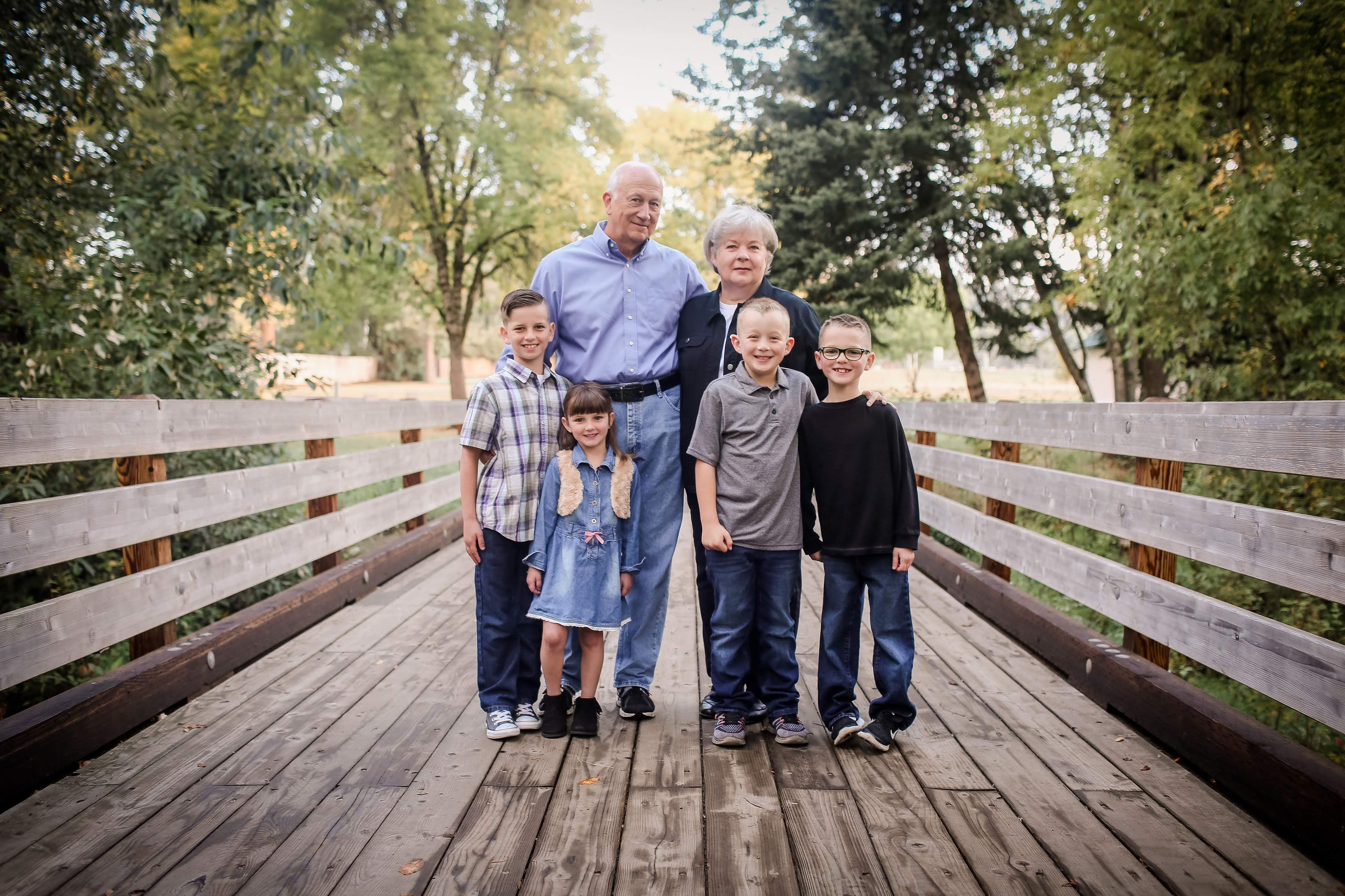 Grandma & Grandpa with Levi and our niece and nephews.